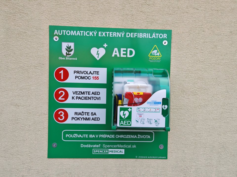 AED v obci Bitarová