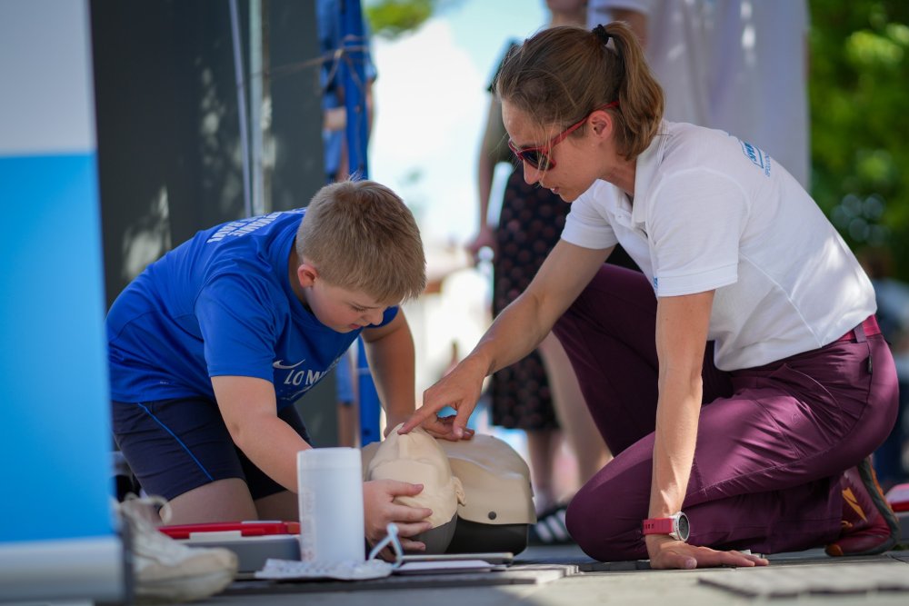 Ukážka resuscitácie s deťmi