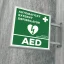 Svetelná obojstranná informačná tabuľa AED defibrilátor – pohľad 1 Svetelná obojstranná informačná tabuľa AED defibrilátor – pohľad 1