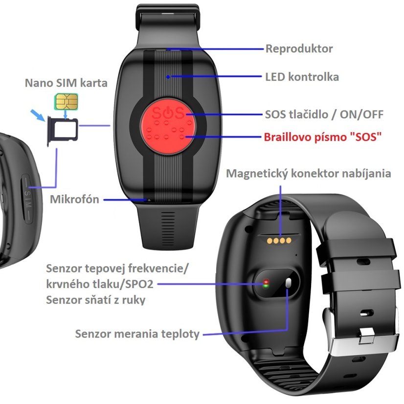 Spencer Medical GPS Senior sos naramok 8