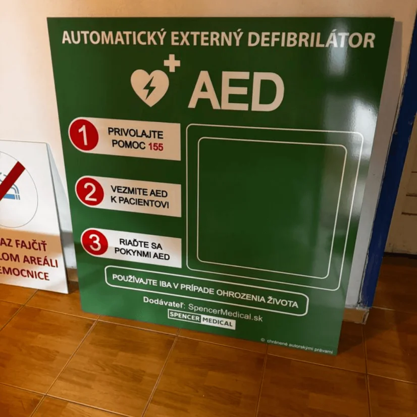 Informacna tabula interier aed defibrilator 2