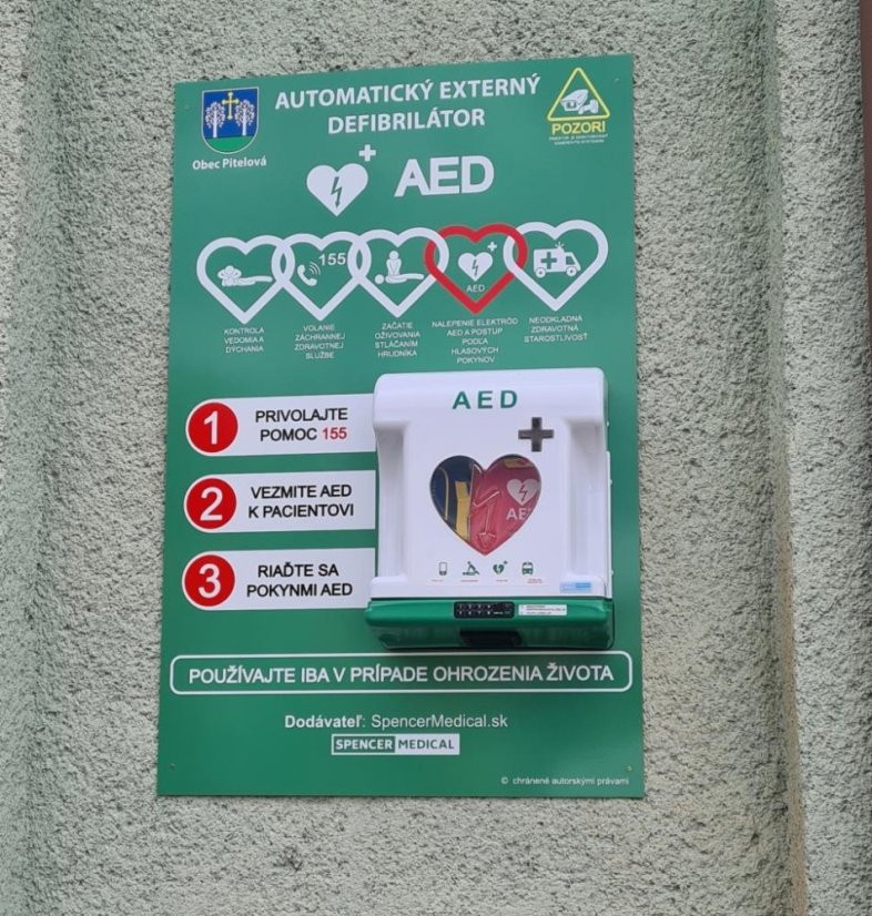 AED defibrilátor Obec Pitelová