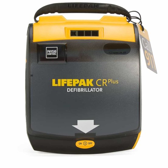 physio control lifepak cr plus aed package front view