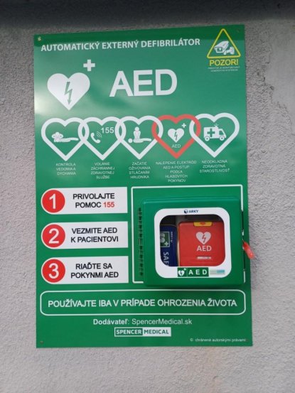 AED defibrilátor Obec Zálesie