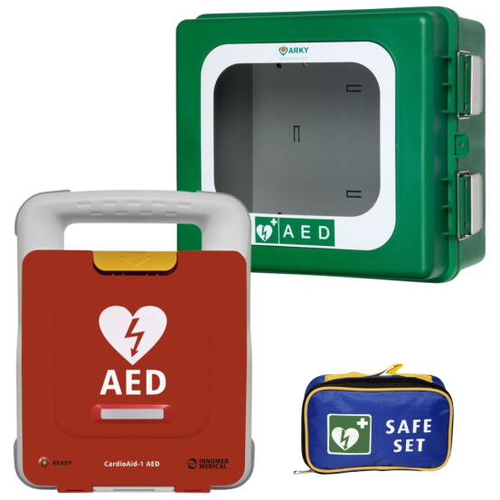 defibrilátor s výkonom až 360 J plne komunikuje v slovenskom jazyku exteriérová skrinka s krytím IP (3)