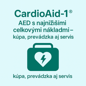 CardioAid-1: AED s najnižšími celkovými nákladmi – kúpa, prevádzka aj servis