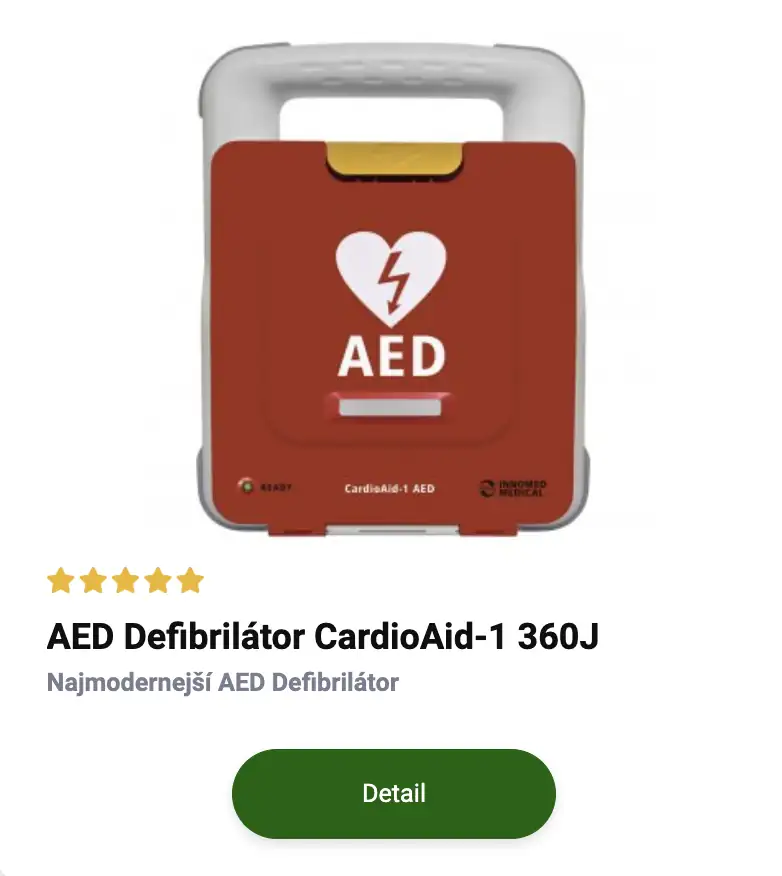 Viac informácií o samotnom AED Defibrilátore nájdete tu